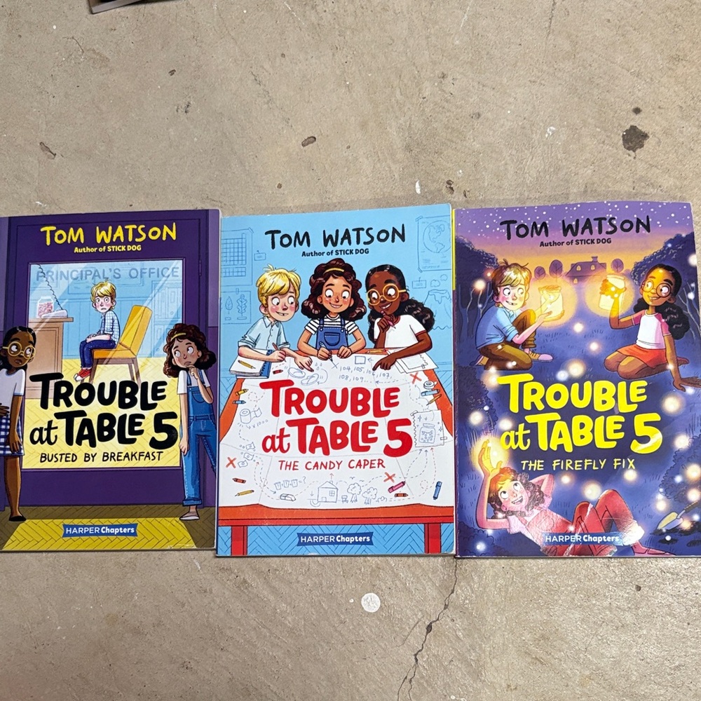 Trouble at Table 5 Book Set by Tom Watson